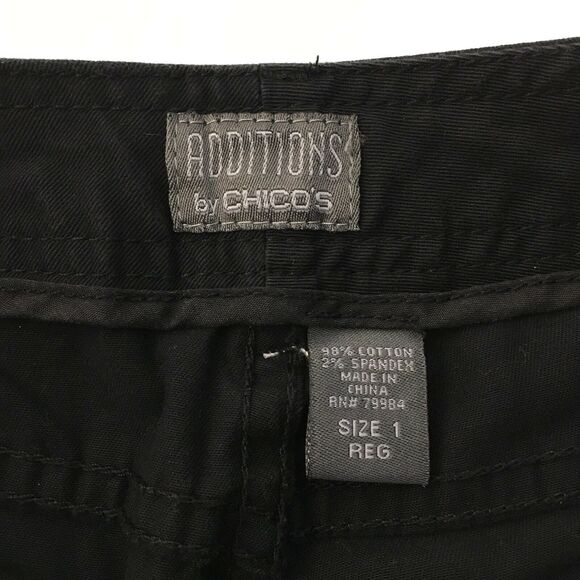 Additions by Chico's Pants Women's Size 1 (Medium) Black Casual 28" Inseam - Picture 5 of 9